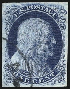 Sale 997, Lot 5140, 1c 1851-56 Issue (Scott 5-9)