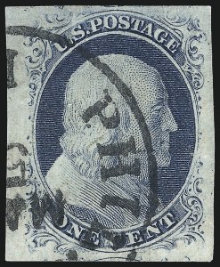 Sale 997, Lot 5146, 1c 1851-56 Issue (Scott 5-9)