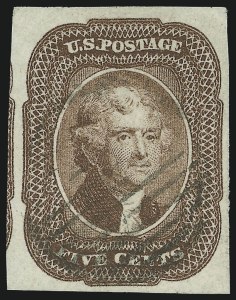 Sale 997, Lot 5164, 5c 1856 Issue (Scott 12)