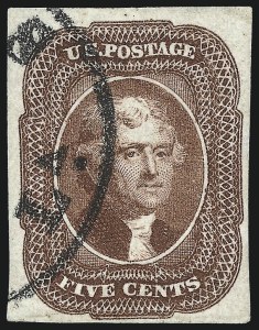 Sale 997, Lot 5166, 5c 1856 Issue (Scott 12)