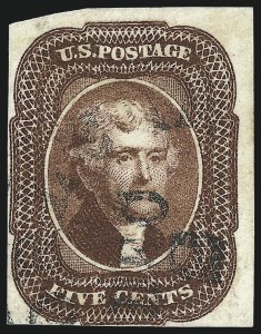 Sale 997, Lot 5170, 5c 1856 Issue (Scott 12)