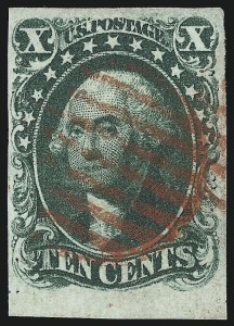 Sale 997, Lot 5176, 10c and 12c 1851-56 Issue (Scott 13-17)