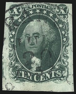 Sale 997, Lot 5181, 10c and 12c 1851-56 Issue (Scott 13-17)