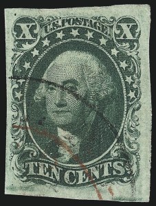 Sale 997, Lot 5185, 10c and 12c 1851-56 Issue (Scott 13-17)
