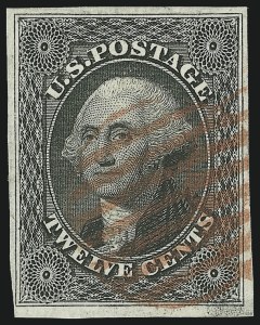 Sale 997, Lot 5208, 10c and 12c 1851-56 Issue (Scott 13-17)