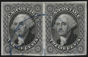 Sale 997, Lot 5210, 10c and 12c 1851-56 Issue (Scott 13-17)