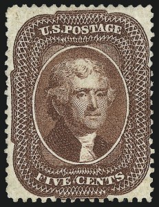 Sale 997, Lot 5247, 3c-5c 1857-60 Issue (Scott 25-30A)