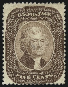 Sale 997, Lot 5256, 3c-5c 1857-60 Issue (Scott 25-30A)