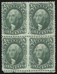 Sale 997, Lot 5272, 10c 1857-60 Issue (Scott 31-35)
