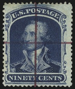 Sale 997, Lot 5291, 12c-90c 1857-60 Issue (Scott 36-39)