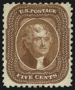 Sale 997, Lot 5305, 1875 Reprint of 1857-60 Issue (Scott 40-47)