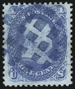 Sale 997, Lot 5386, 1867-68 Grilled Issue (E Grill - Scott 86-91)