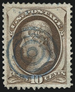 Sale 997, Lot 5550, 1870-71 National Bank Note Co. Grilled Issue (Scott 134-144)