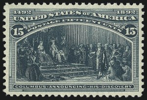 Sale Number 997, Lot Number 5682, 1893 Columbian Issue (10c thru $1.00, Scott 237-241)