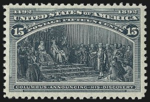 Sale 997, Lot 5684, 1893 Columbian Issue (10c thru $1.00, Scott 237-241)