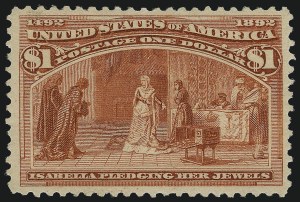 Sale Number 997, Lot Number 5698, 1893 Columbian Issue (10c thru $1.00, Scott 237-241) Sale Number 997, Lot Number 5698, 1893 Columbian Issue (10c thru $1.00, Scott 237-241)