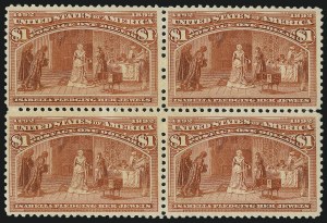 Sale 997, Lot 5704, 1893 Columbian Issue (10c thru $1.00, Scott 237-241)