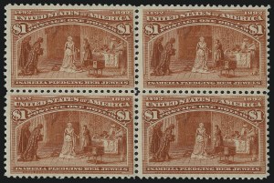 Sale 997, Lot 5705, 1893 Columbian Issue (10c thru $1.00, Scott 237-241)