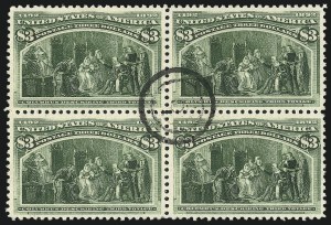 Sale 997, Lot 5719, 1893 Columbian Issue ($2.00 thru $5.00, Scott 242-245)