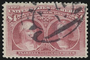 Sale 997, Lot 5729, 1893 Columbian Issue ($2.00 thru $5.00, Scott 242-245)