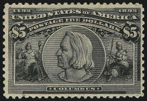Sale 997, Lot 5733, 1893 Columbian Issue ($2.00 thru $5.00, Scott 242-245)