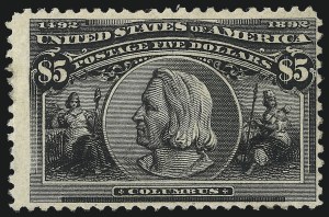 Sale 997, Lot 5734, 1893 Columbian Issue ($2.00 thru $5.00, Scott 242-245)