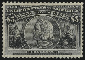 Sale 997, Lot 5735, 1893 Columbian Issue ($2.00 thru $5.00, Scott 242-245)