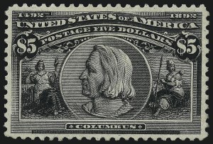 Sale 997, Lot 5736, 1893 Columbian Issue ($2.00 thru $5.00, Scott 242-245)
