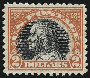 Sale 997, Lot 6061, 1917-19 Issues (Scott 481-524), $2.00 Orange Red & Black (523) Sale 997, Lot 6061, 1917-19 Issues (Scott 481-524)