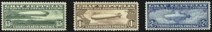 Sale 997, Lot 6157, Air Post Graf Zeppelin Issue (Scott C13-C15)
