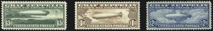 Sale 997, Lot 6172, Air Post Graf Zeppelin Issue (Scott C13-C15)
