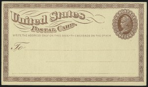 Sale 997, Lot 6366, The Falberg Collection of Postal Cards (UX1-UX9)