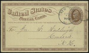 Sale 997, Lot 6371, The Falberg Collection of Postal Cards (UX1-UX9)