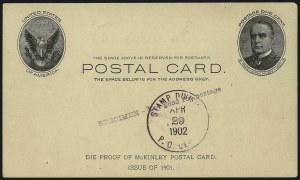 Sale 997, Lot 6407, The Falberg Collection of Postal Cards (UX17 Full Face McKinley)