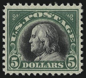 Sale 997, Lot 6807, Group Lots by Issue, $2.00 Carmine & Black, $5.00 Deep Green & Black (524, 547) Sale 997, Lot 6807, Group Lots by Issue