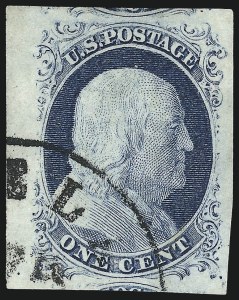 Sale 998, Lot 110, Plate One Late Plate Cracks