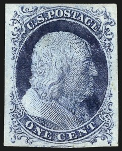 Sale 998, Lot 120, Plate One Late Unused