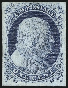 Sale 998, Lot 121, Plate One Late Unused