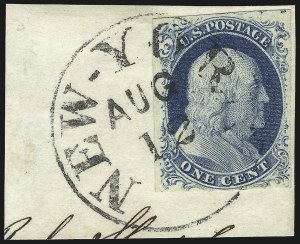 Sale 998, Lot 123, Plate One Late Scarce Recut Varieties
