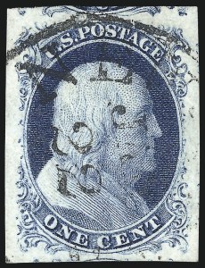 Sale 998, Lot 125, Plate One Late Scarce Recut Varieties