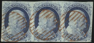 Sale 998, Lot 219, Plate One Late Strips