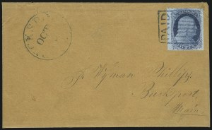 Sale 998, Lot 238, Plate One Late On Cover