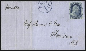 Sale 998, Lot 239, Plate One Late On Cover