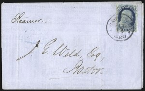 Sale 998, Lot 260, Plate One Late On Cover