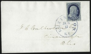 Sale 998, Lot 262, Plate One Late On Cover
