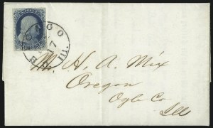 Sale 998, Lot 265, Plate One Late On Cover