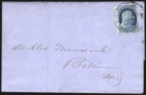 Sale 998, Lot 43, Plate One Early - Type II On Cover