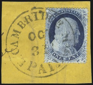 Sale 998, Lot 466, Perforated Stamps From Plate One Late Off Cover