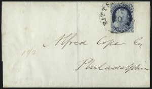 Sale 998, Lot 481, Perforated Stamps From Plate One Late On Cover