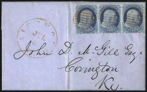 Sale 998, Lot 55, Plate One Early - Type II On Cover
